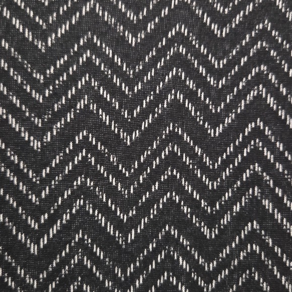 Nora Gardner Black Chevron Knit Twist Front Mini Dress Size 6 Made in USA - Picture 4 of 7